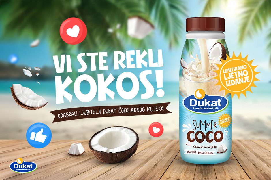 Predstavljamo Dukat čokoladno mlijeko Summer Coco