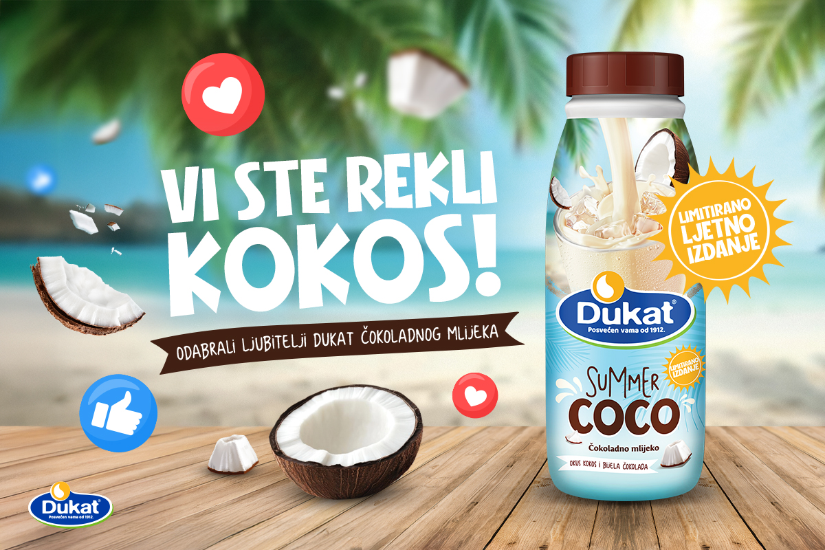 Predstavljamo Dukat čokoladno mlijeko Summer Coco